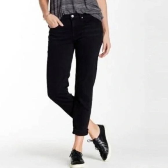VINCE Mason Black Slim Skinny Relaxed Rolled Jeans - Picture 1 of 5